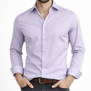 Calvin Klein Lilac Men's Dress Shirt (Large 16 1/5)